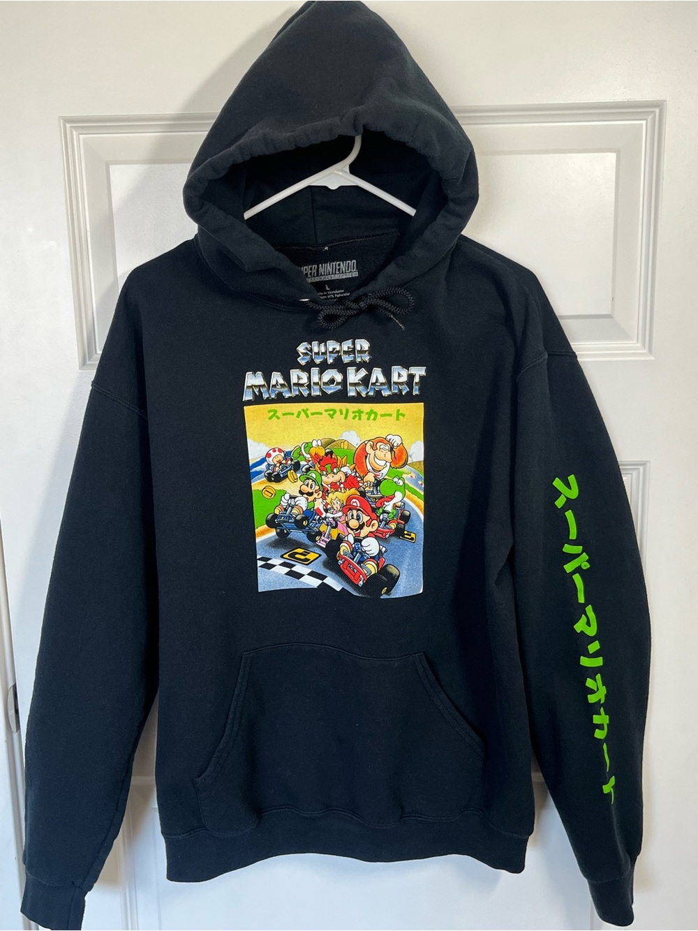 Nintendo Super Mario Kart Japanese Graphic Hoodie Large